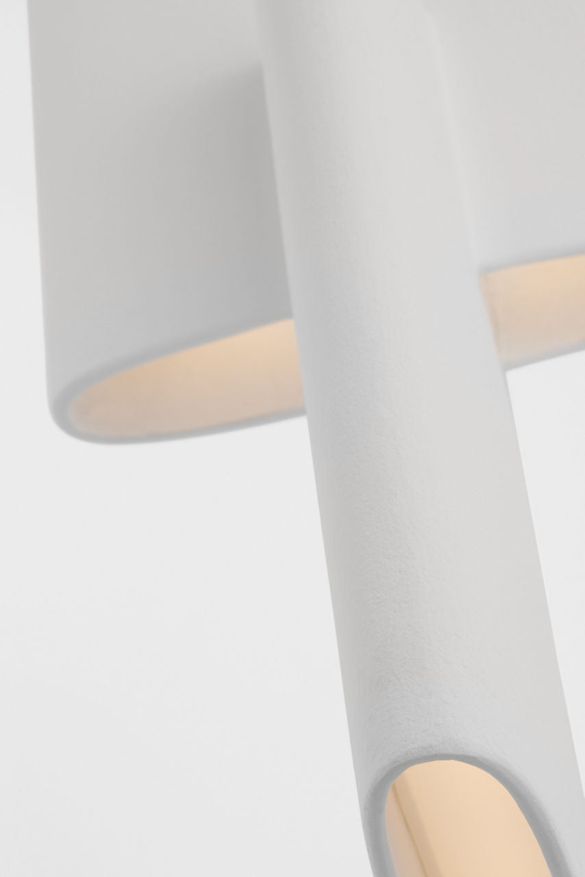 Lotura 8" Intersecting Pendant | Museum White
