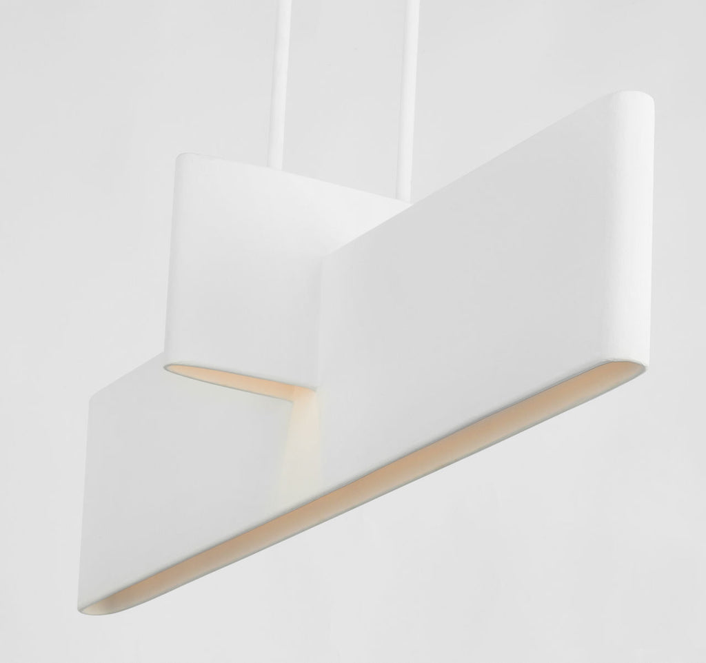Lotura 36" Intersecting Linear Pendant | Museum White