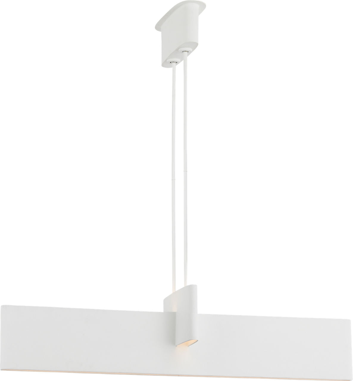 Lotura 48" Intersecting Linear Pendant | Museum White