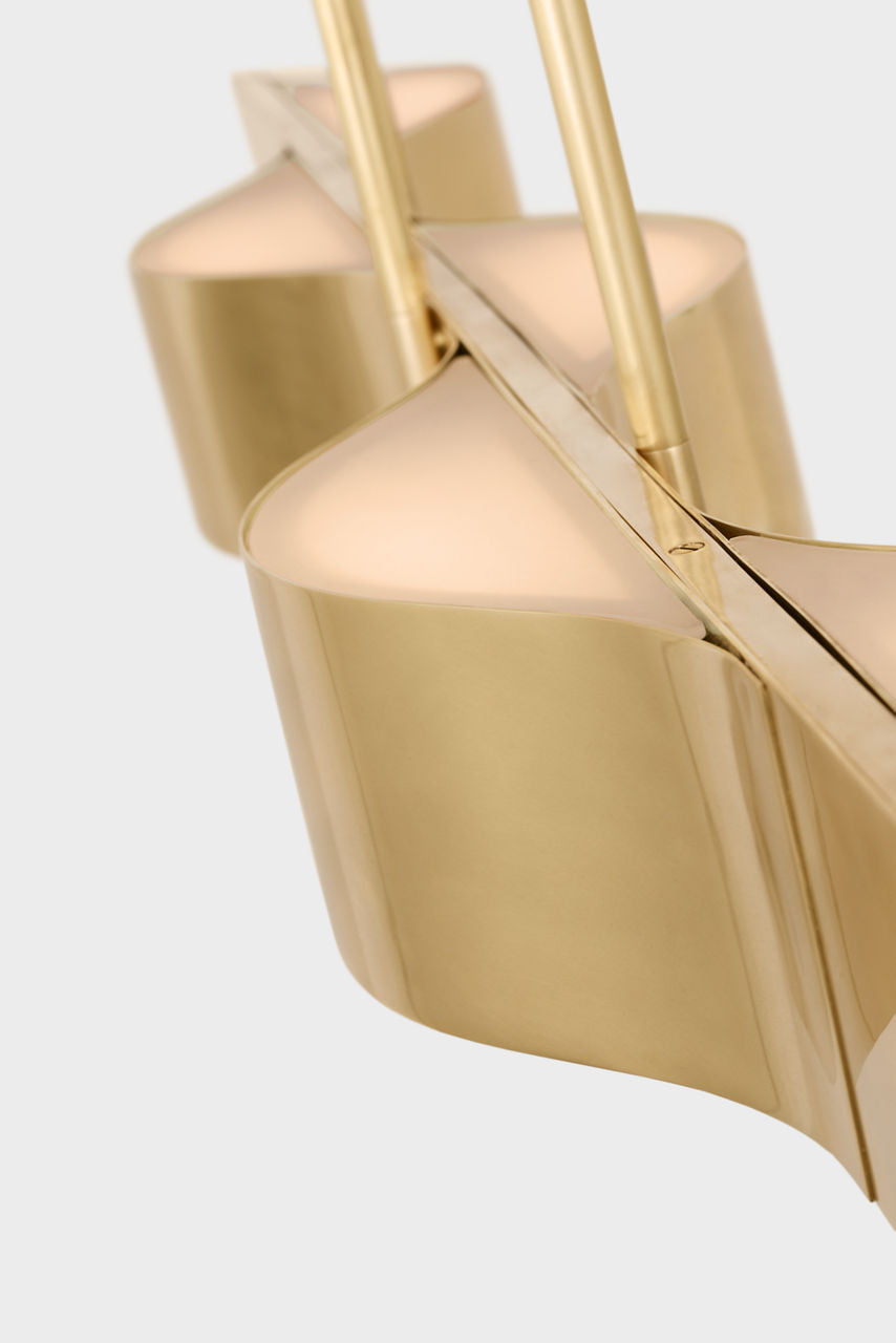 Avant 60" Linear Pendant | Antique-Burnished Brass | Frosted Glass