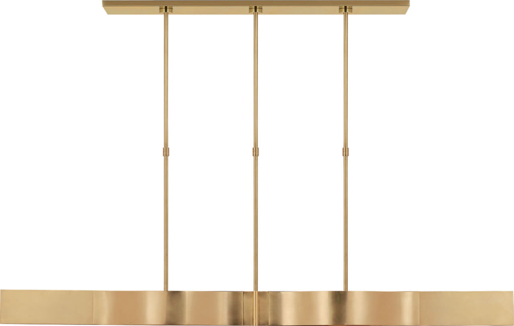 Avant 60" Linear Pendant | Antique-Burnished Brass | Frosted Glass
