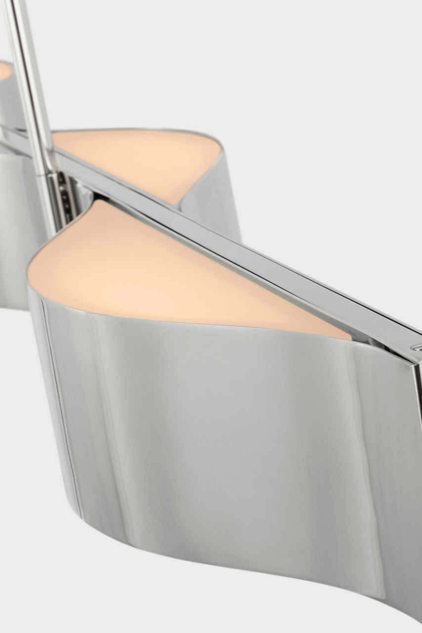 Avant 60" Linear Pendant | Polished Nickel | Frosted Glass