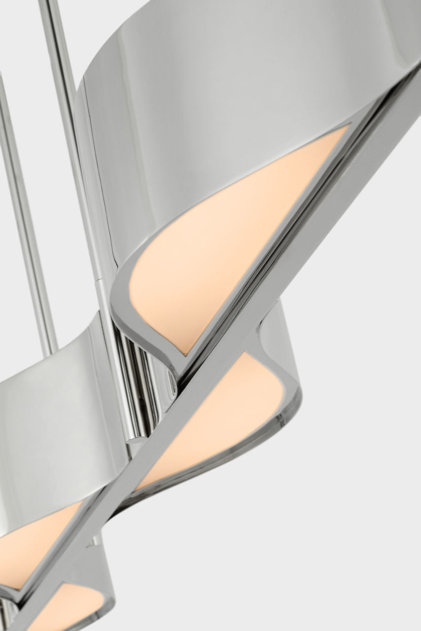 Avant 60" Linear Pendant | Polished Nickel | Frosted Glass