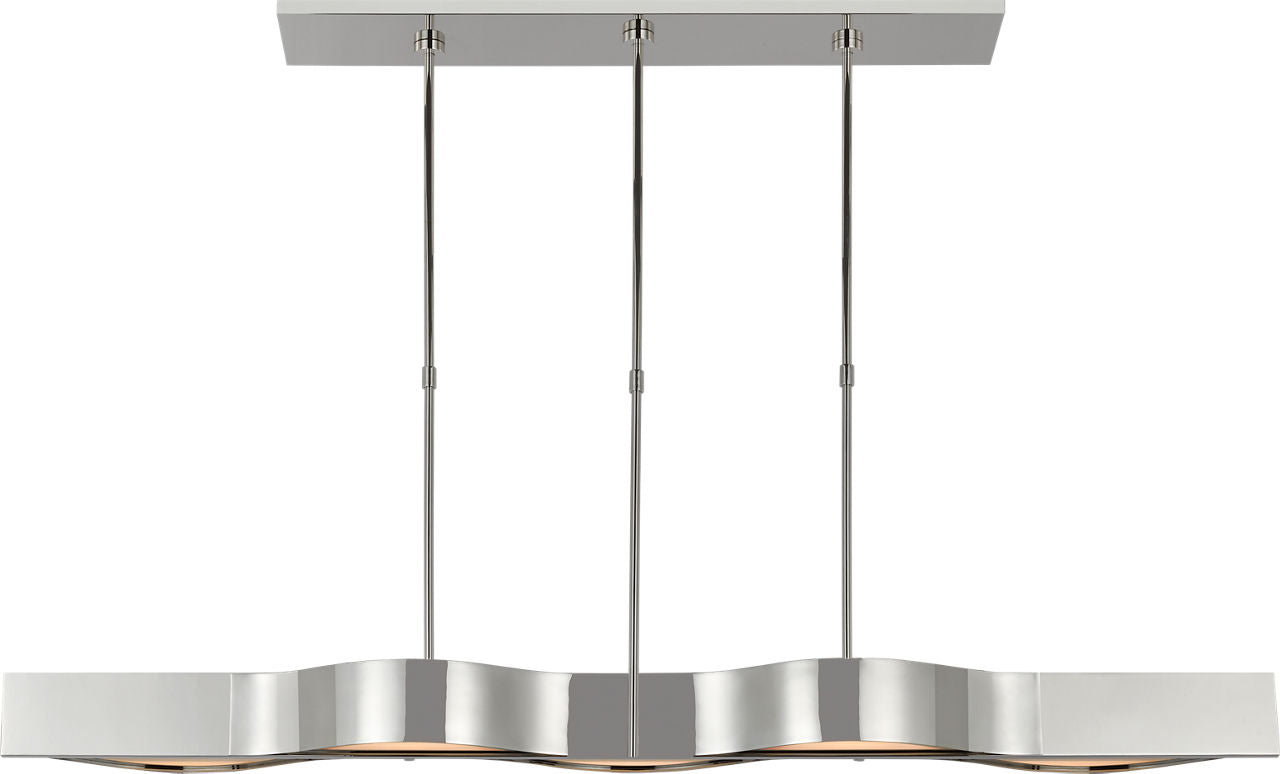 Avant 60" Linear Pendant | Polished Nickel | Frosted Glass