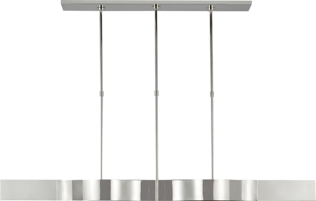 Avant 60" Linear Pendant | Polished Nickel | Frosted Glass