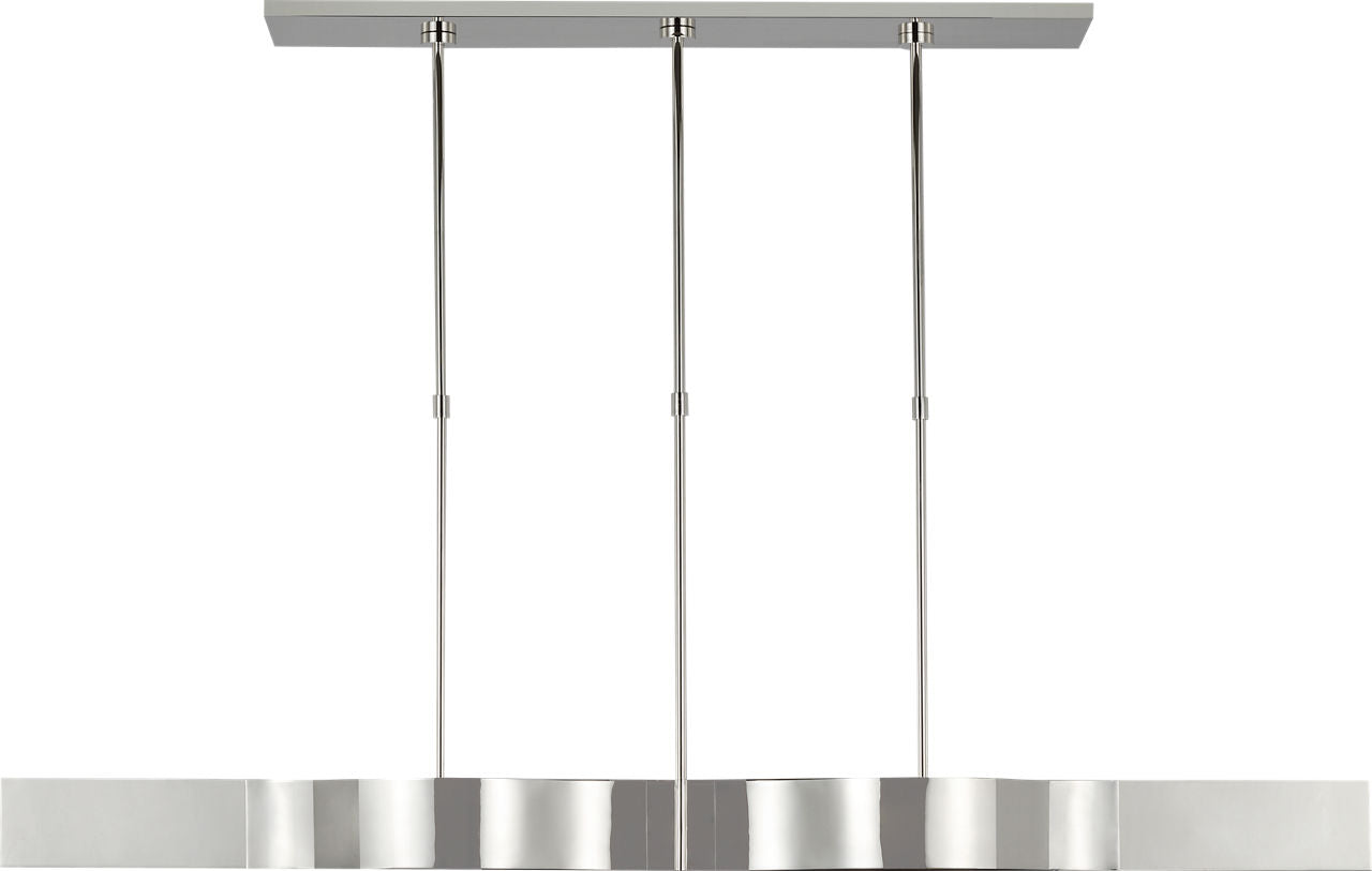 Avant 60" Linear Pendant | Polished Nickel | Frosted Glass