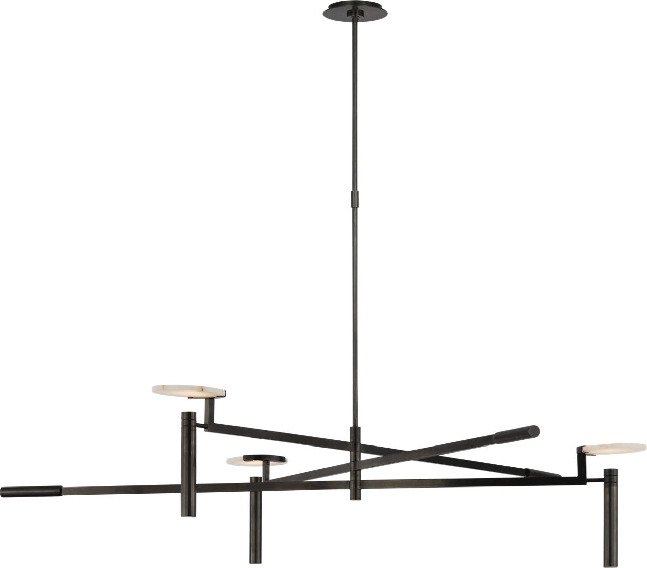 Melange Grande Floating Disc Chandelier | Bronze | Alabaster