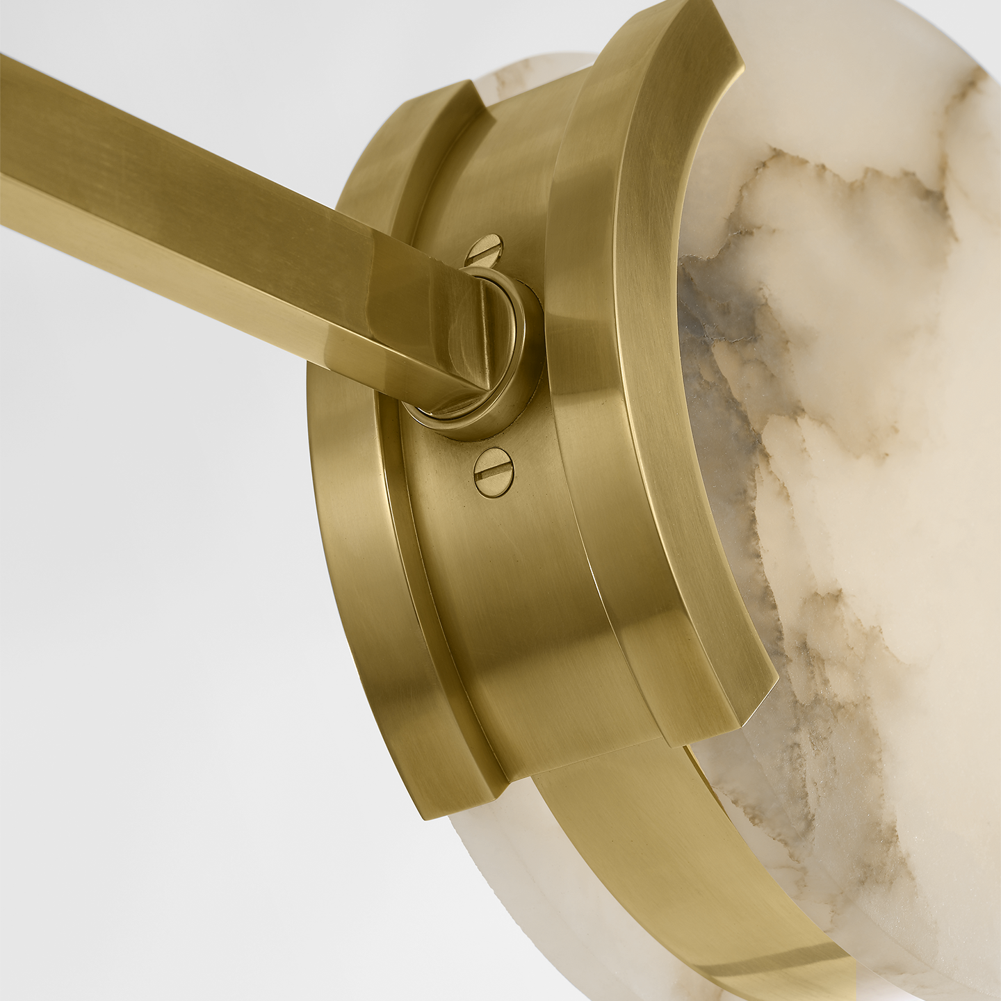 Melange 54" Linear Pendant | Antique-Burnished Brass | Alabaster