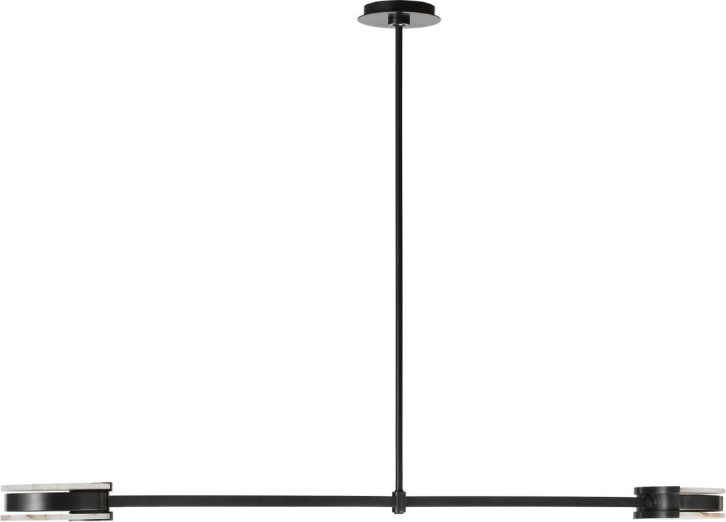 Melange 54" Linear Pendant | Bronze | Alabaster