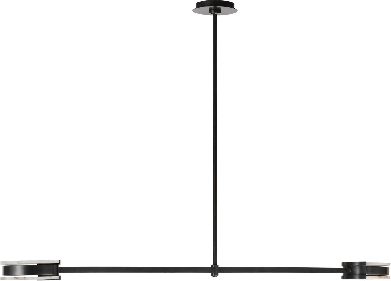Melange 54" Linear Pendant | Bronze | Alabaster