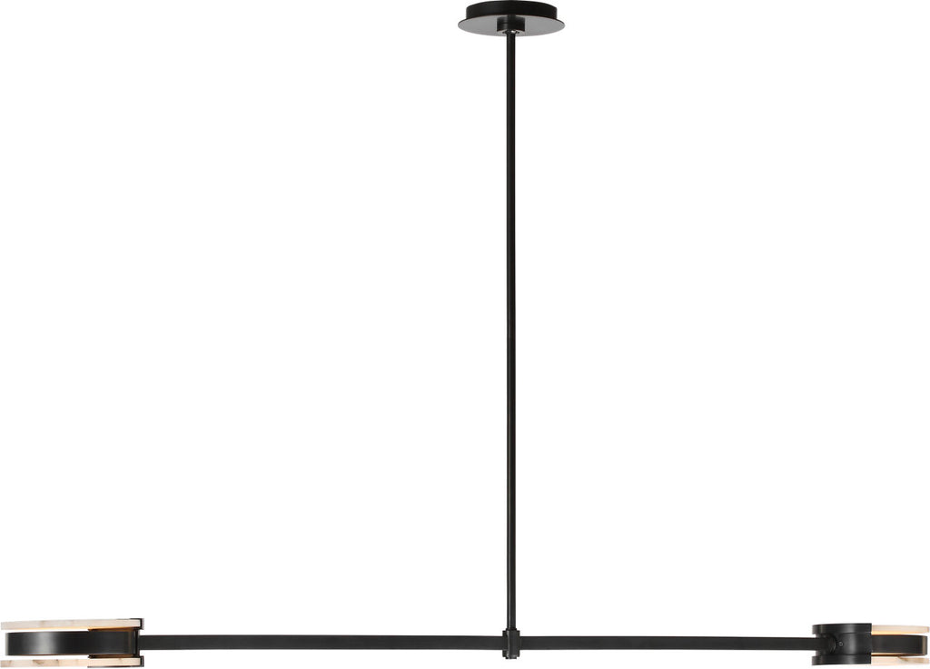 Melange 54" Linear Pendant | Bronze | Alabaster