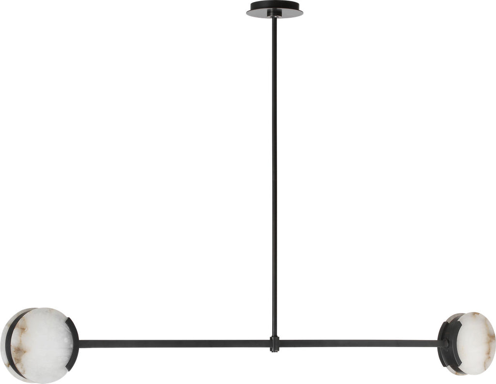 Melange 54" Linear Pendant | Bronze | Alabaster