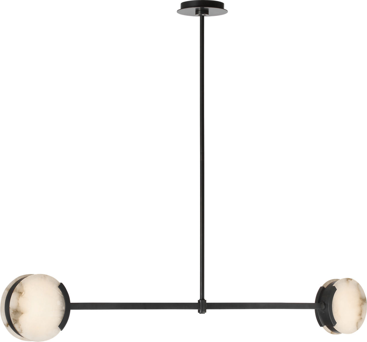 Melange 54" Linear Pendant | Bronze | Alabaster