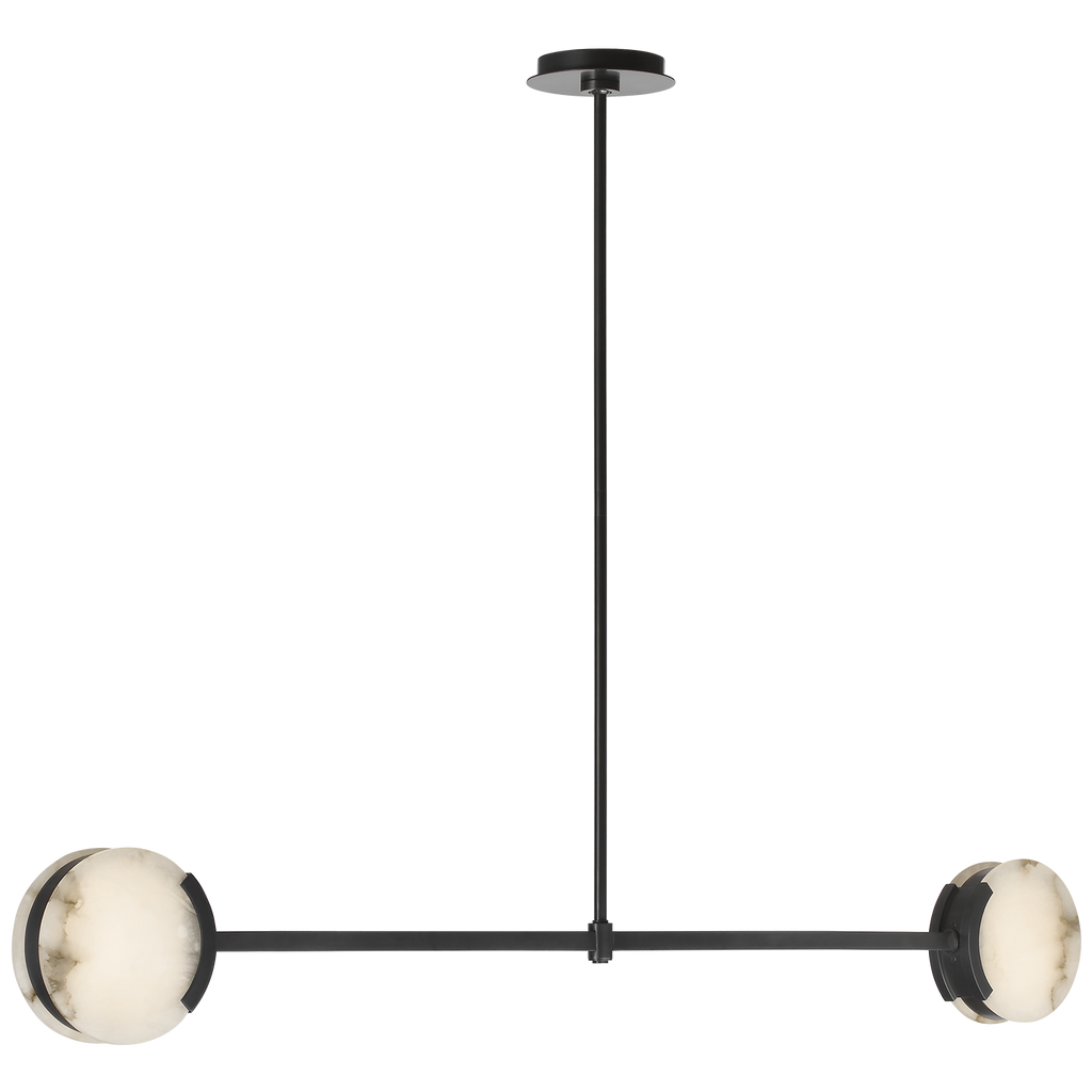 Melange 54" Linear Pendant | Bronze | Alabaster