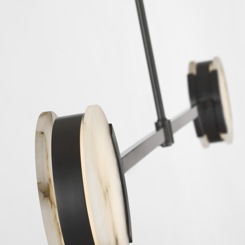 Melange 54" Linear Pendant | Bronze | Alabaster