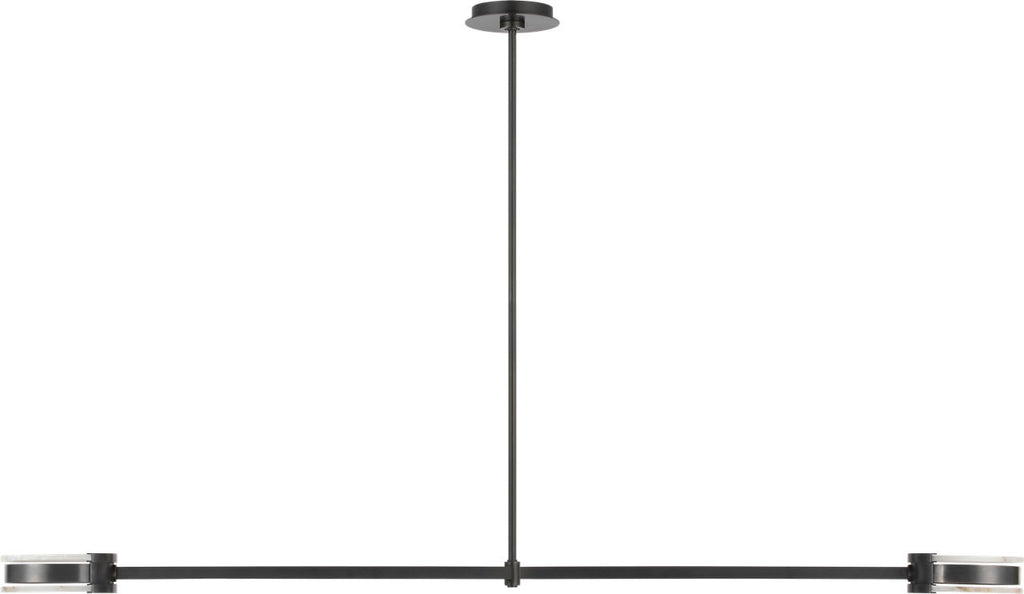 Melange 54" Linear Pendant | Bronze | Alabaster