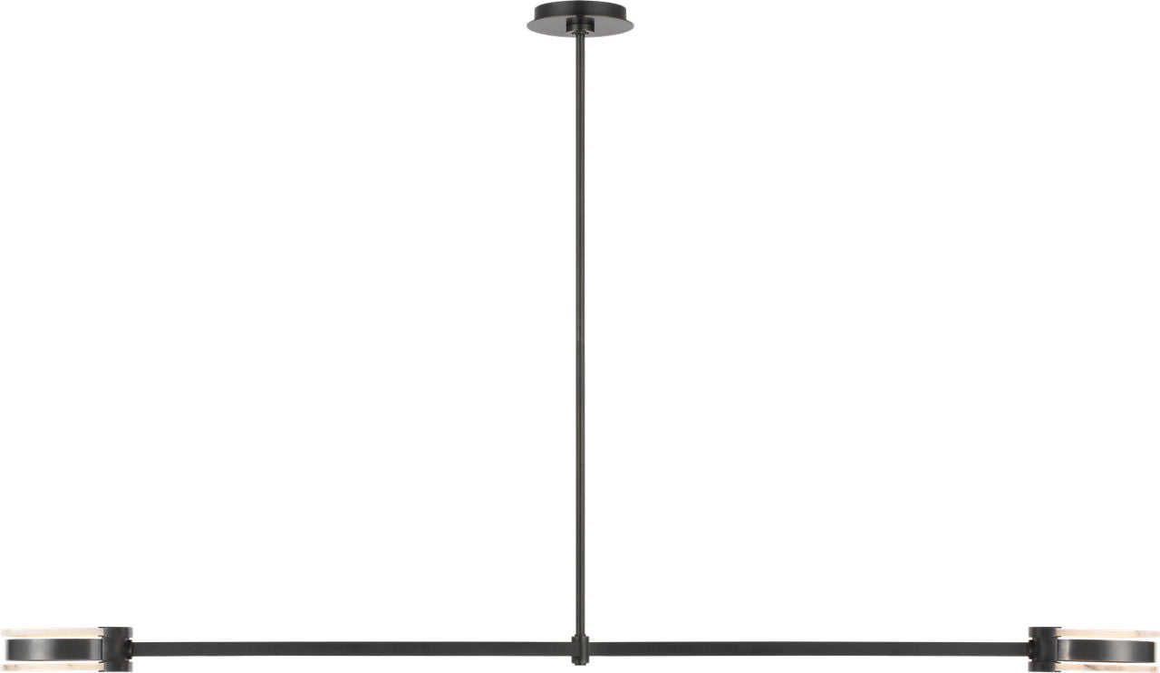 Melange 54" Linear Pendant | Bronze | Alabaster