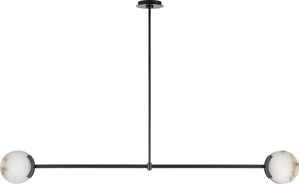 Melange 54" Linear Pendant | Bronze | Alabaster