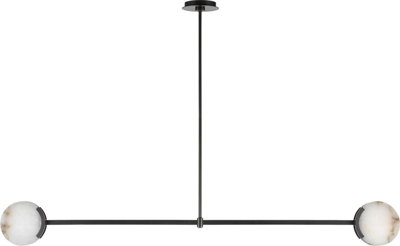 Melange 54" Linear Pendant | Bronze | Alabaster