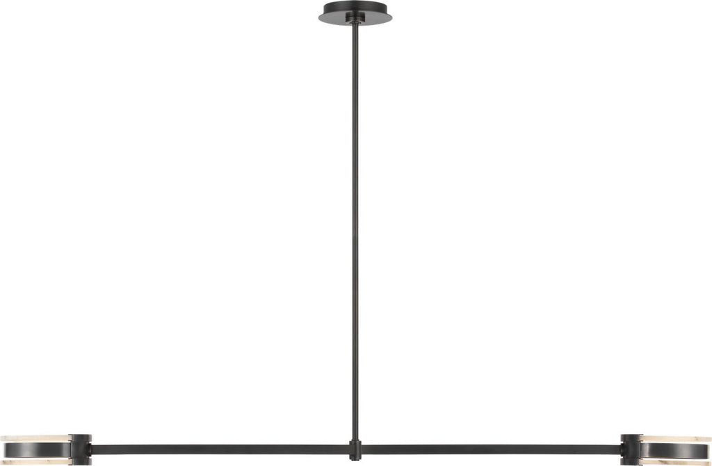 Melange 54" Linear Pendant | Bronze | Alabaster