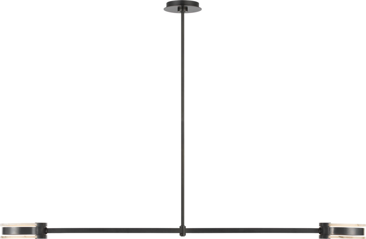 Melange 54" Linear Pendant | Bronze | Alabaster