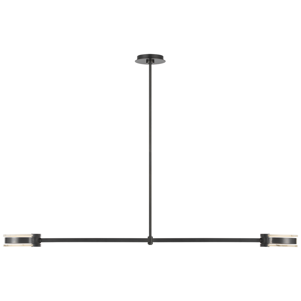 Melange 54" Linear Pendant | Bronze | Alabaster