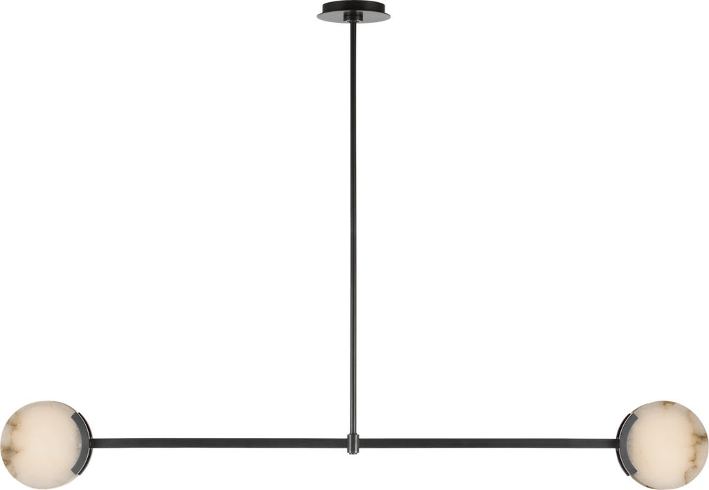 Melange 54" Linear Pendant | Bronze | Alabaster