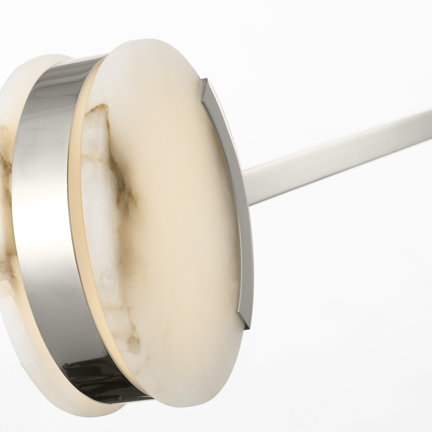 Melange 54" Linear Pendant | Polished Nickel | Alabaster