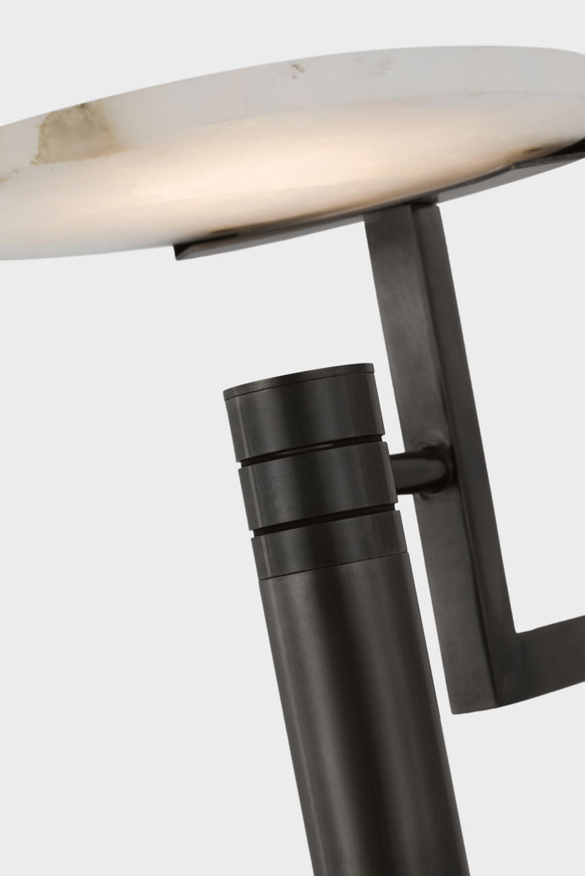 Melange Extra Large Floating Disc Linear Chandelier | Bronze | Alabaster