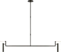 Melange Extra Large Floating Disc Linear Chandelier | Bronze | Alabaster