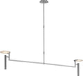 Melange Extra Large Floating Disc Linear Chandelier | Polished Nickel | Alabaster