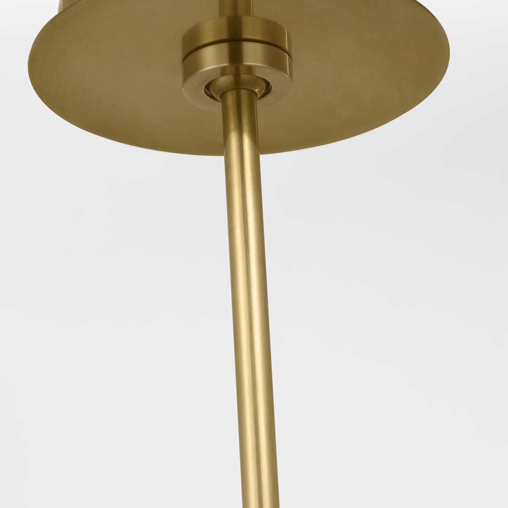 Melange 25" Multi-Positional Semi-Flush Chandelier | Antique-Burnished Brass | Alabaster