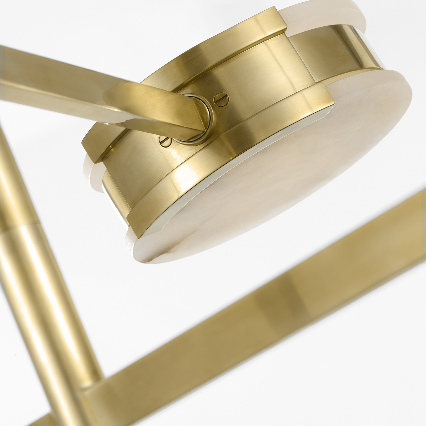 Melange 48" Multi-Positional Chandelier | Antique-Burnished Brass | Alabaster