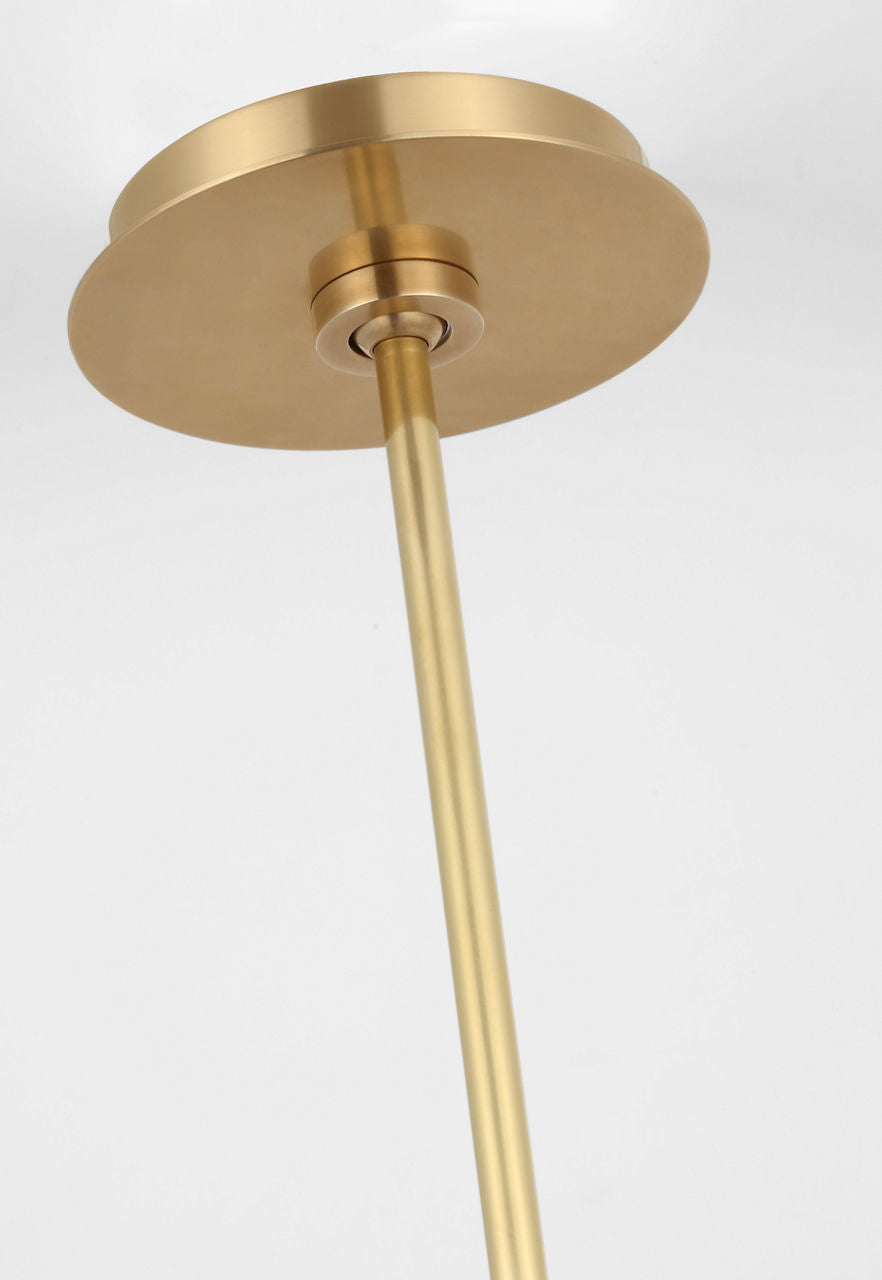 Melange 48" Multi-Positional Chandelier | Antique-Burnished Brass | Alabaster