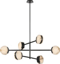 Melange 48" Multi-Positional Chandelier | Bronze | Alabaster