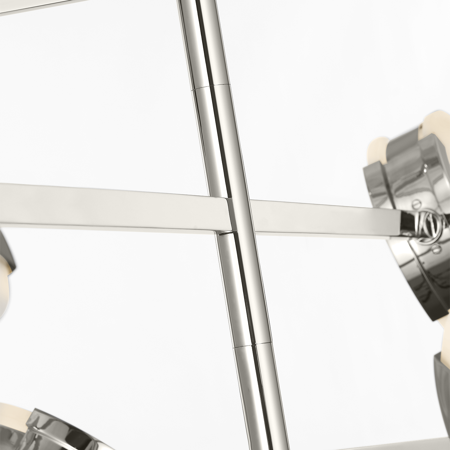 Melange 48" Multi-Positional Chandelier | Polished Nickel | Alabaster