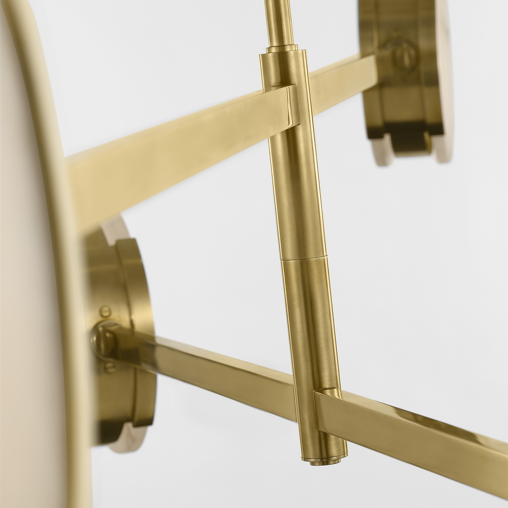 Melange 72" Multi-Positional Chandelier | Antique-Burnished Brass | Alabaster