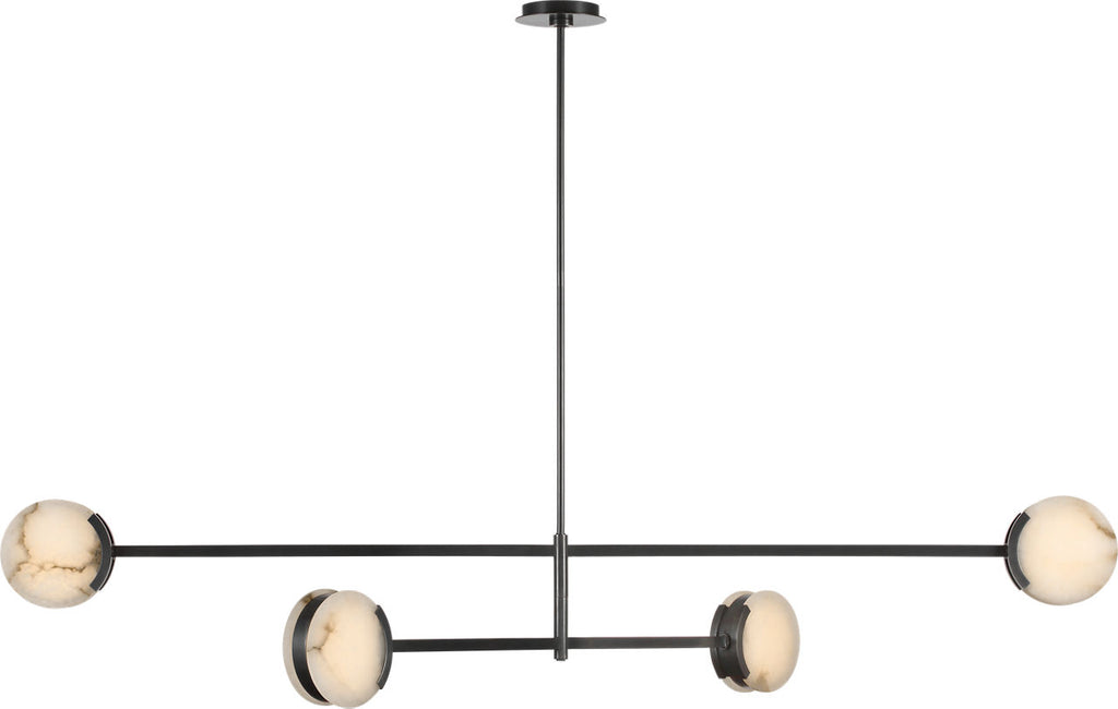 Melange 72" Multi-Positional Chandelier | Bronze | Alabaster