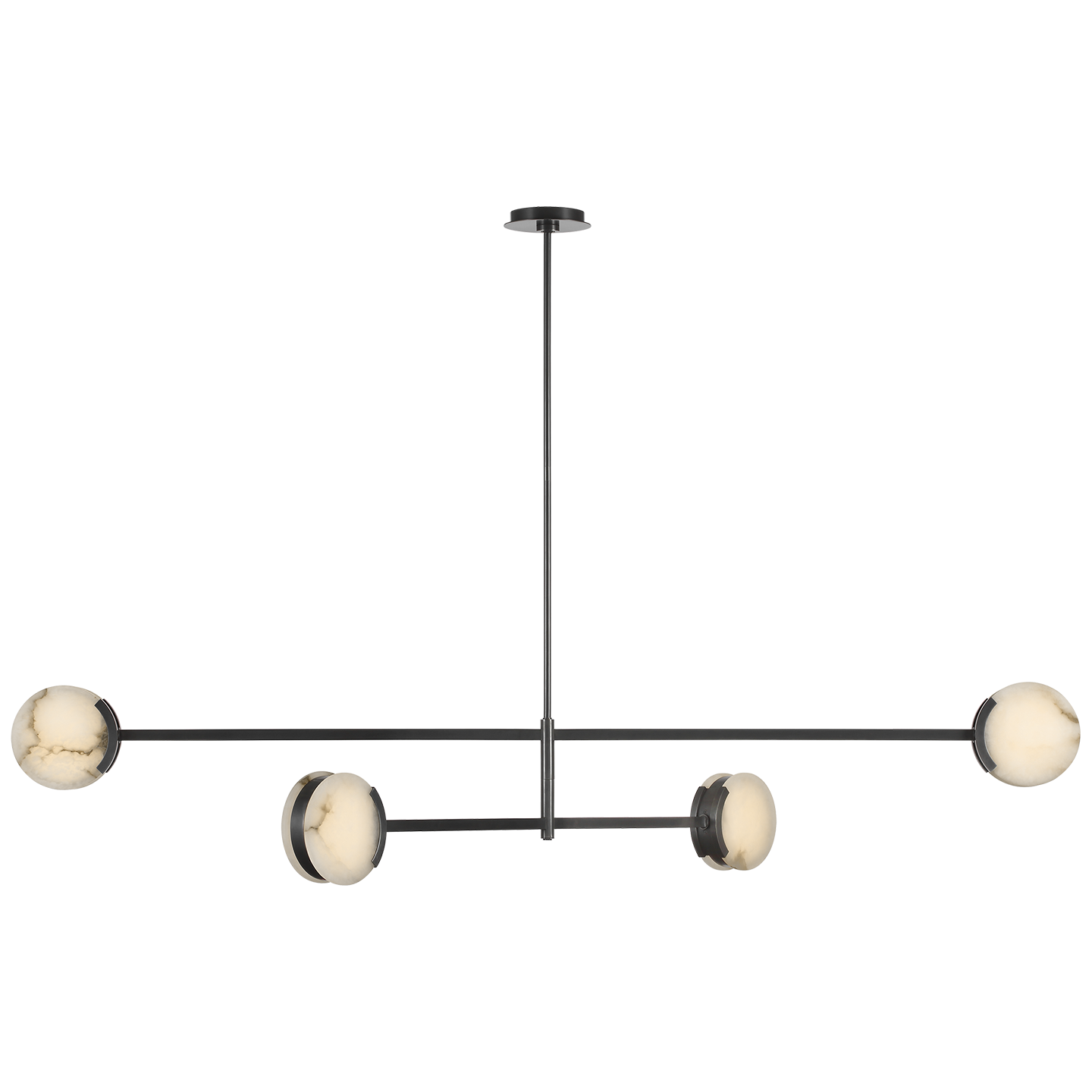 Melange 72" Multi-Positional Chandelier | Bronze | Alabaster