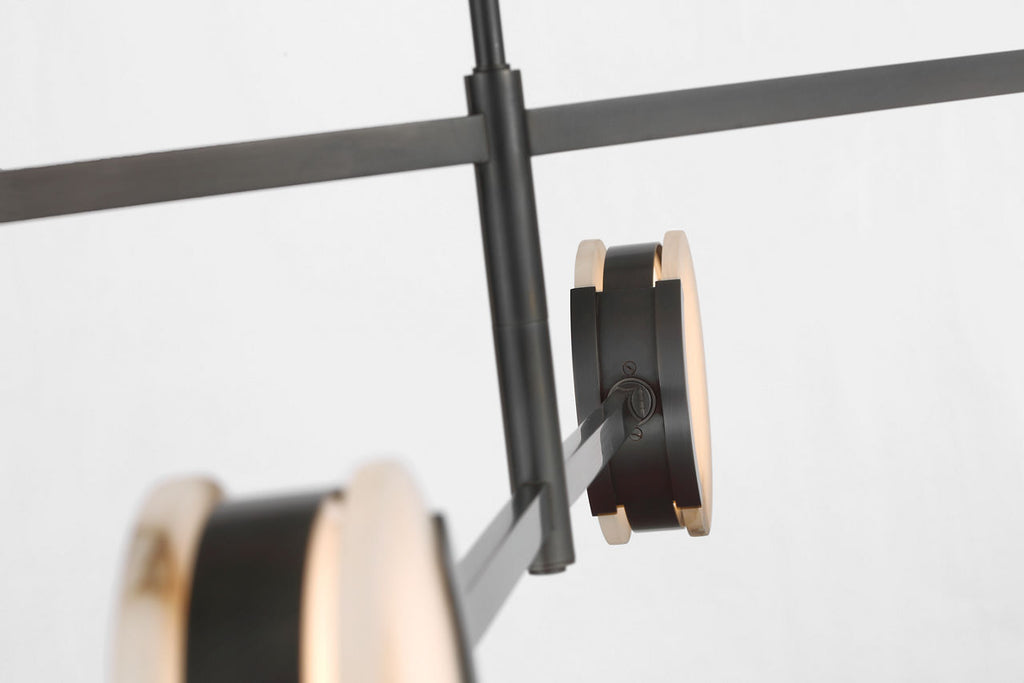 Melange 72" Multi-Positional Chandelier | Bronze | Alabaster