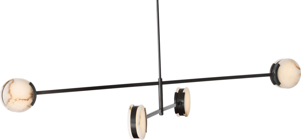 Melange 72" Multi-Positional Chandelier | Bronze | Alabaster