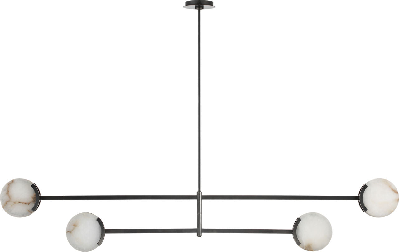 Melange 72" Multi-Positional Chandelier | Bronze | Alabaster