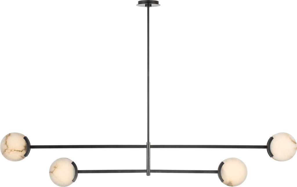 Melange 72" Multi-Positional Chandelier | Bronze | Alabaster