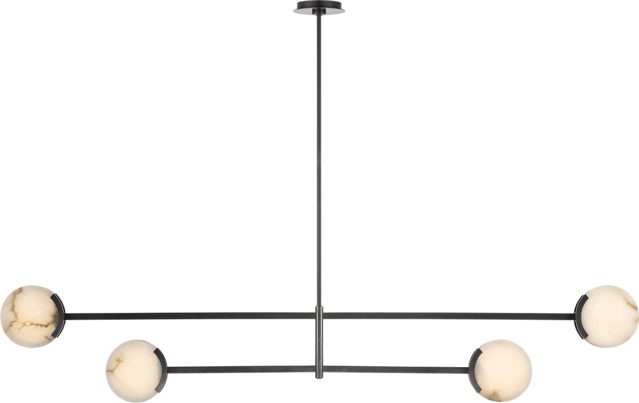 Melange 72" Multi-Positional Chandelier | Bronze | Alabaster