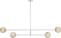 Melange 72" Multi-Positional Chandelier | Polished Nickel | Alabaster