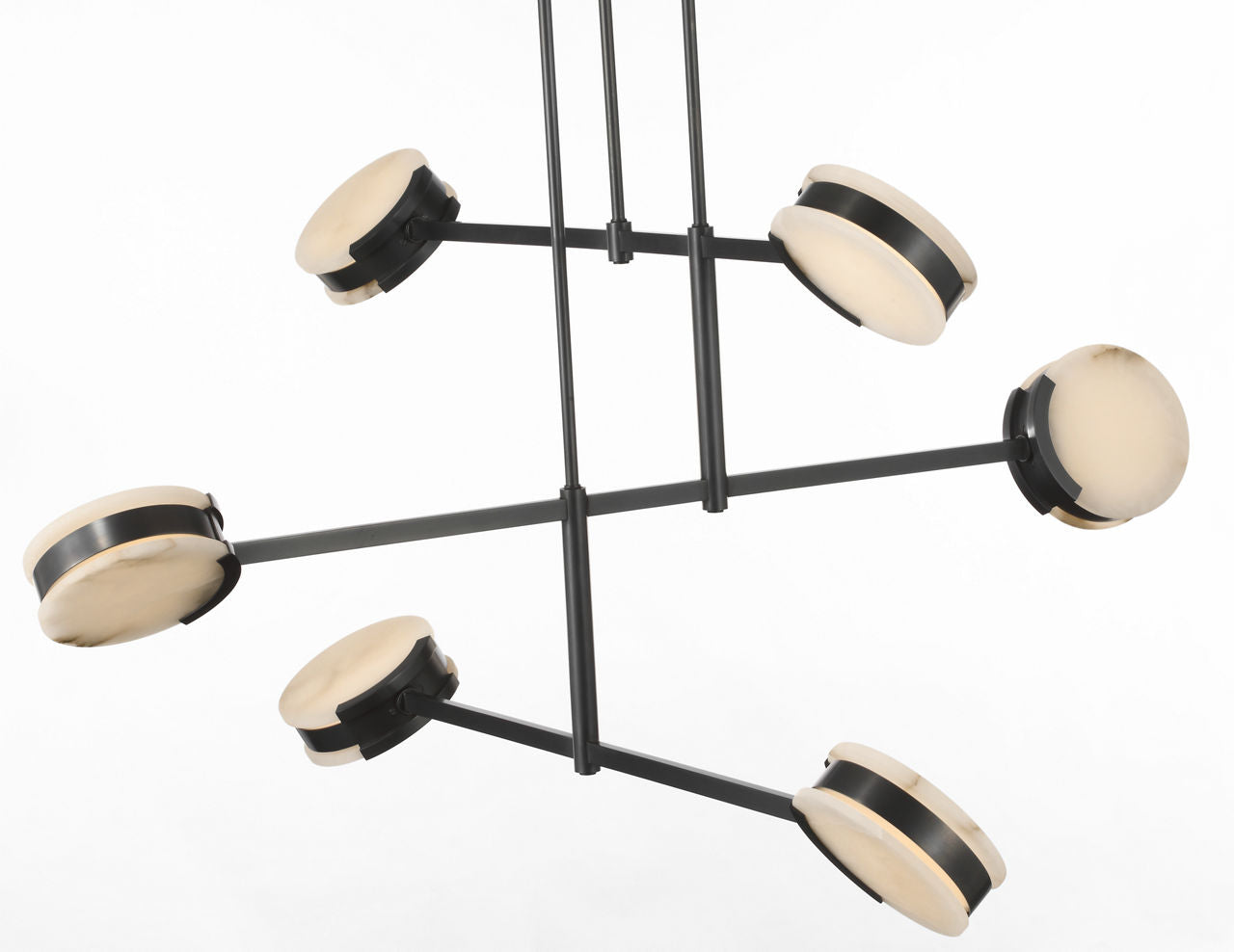 Melange 54" Multi-Positional Chandelier | Bronze | Alabaster