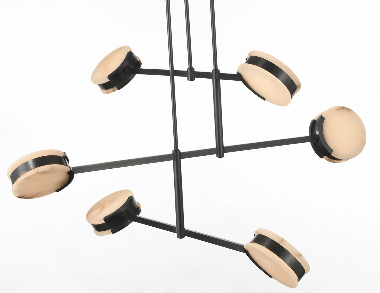 Melange 54" Multi-Positional Chandelier | Bronze | Alabaster