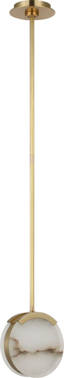 Melange 7" Pendant | Antique-Burnished Brass | Alabaster
