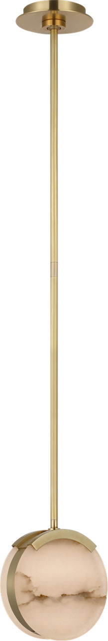 Melange 7" Pendant | Antique-Burnished Brass | Alabaster