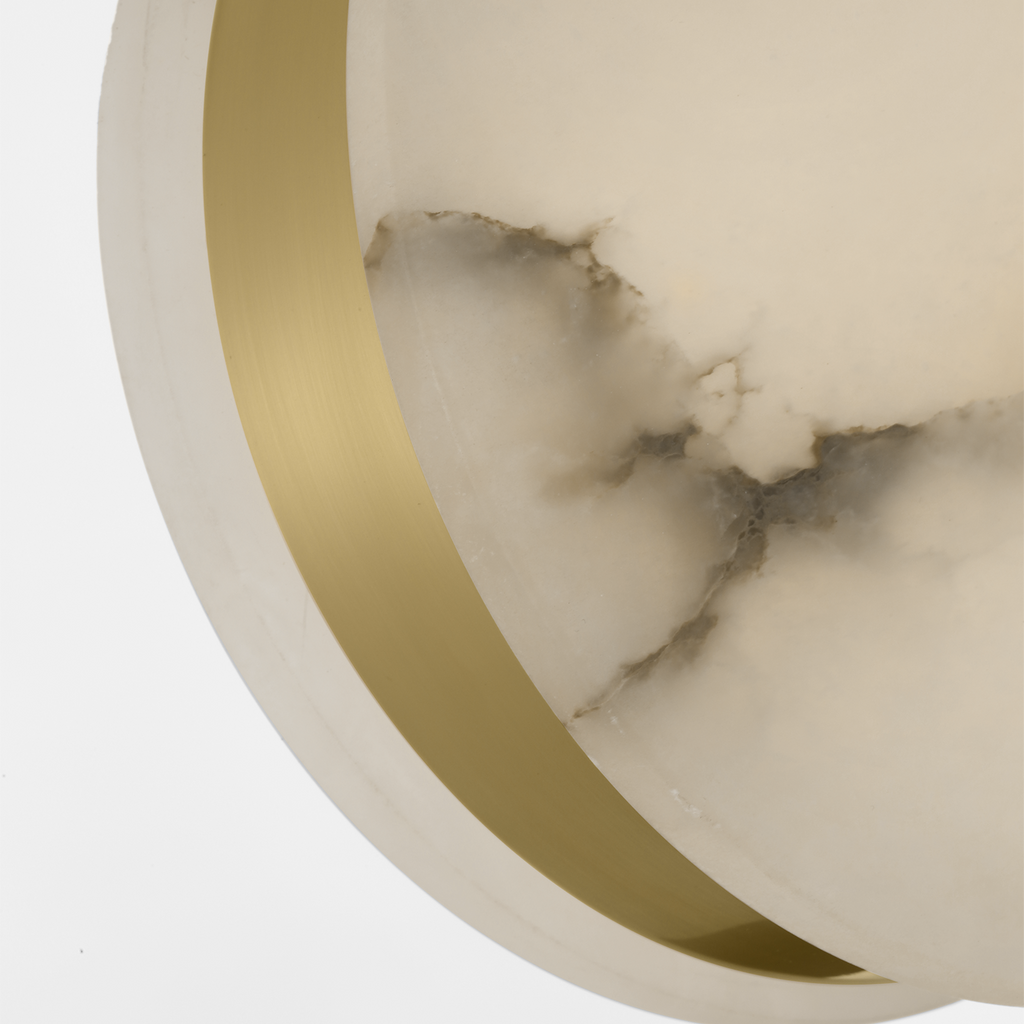 Melange 7" Pendant | Antique-Burnished Brass | Alabaster